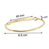 Personalized Copper Bar Bangle Bracelet - Engrave Initial Name Bracelet