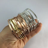 Personalized Copper Bangle Bracelet with Initial Engraving