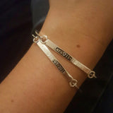 Personalized Copper Bangle Bracelet with Initial Engraving