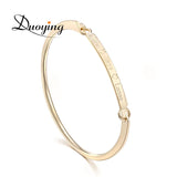 Personalized Copper Bangle Bracelet with Initial Engraving