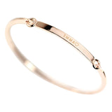 Personalized Copper Bangle Bracelet with Initial Engraving