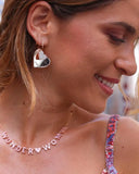 Personalized Pave Letter Necklace with Unique Letter Balls - 6 mm
