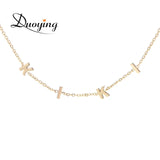 Personalized Pave Letter Necklace with Unique Letter Balls - 6 mm