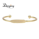 Personalized Baby Bangle Bracelet Copper Initial Engraved Name Love Bangle