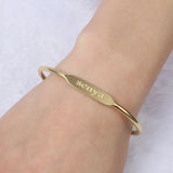 Personalized Baby Bangle Bracelet Copper Initial Engraved Name Love Bangle