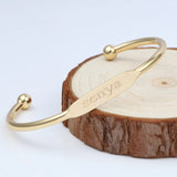 Personalized Baby Bangle Bracelet Copper Initial Engraved Name Love Bangle