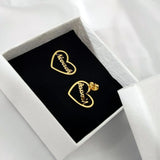 Heart Earring Personalized Name Studs for Kids