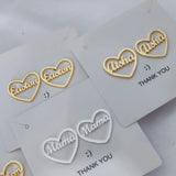Heart Earring Personalized Name Studs for Kids