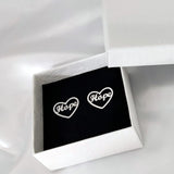 Heart Earring Personalized Name Studs for Kids