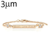 Personalized Initial Bracelet with Zirconia for Women