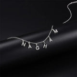 Crystal Letter Necklace Personalized Choker Necklace Copper Name Pendant