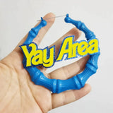 Personalized Bamboo Earring Round Hoops Colorful Arcylic Earring