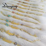 Zircon Footprint Nameplate Bar Bracelet Engraved Brooch