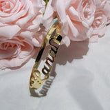 Personalized Heart Nameplate Bangle Cuff Bracelet