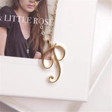 Cursive Letter Necklace Personalized Name Initial Gift