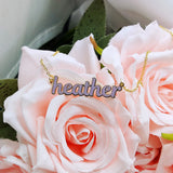 Enamel Name Necklace 18k Plated Stainless Steel Nameplate Pendant