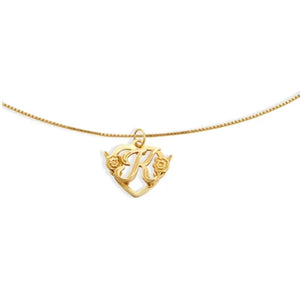 Flower Letter Pendant Necklace Minimalist Choker A-Z Chain Box Jewelry