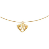 Flower Letter Pendant Necklace Minimalist Choker A-Z Chain Box Jewelry