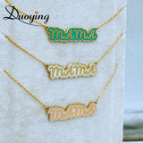 Personalized Nameplate Choker Necklace Engraved Enamel Pendant Gift