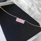 Personalized Nameplate Choker Necklace Engraved Enamel Pendant Gift