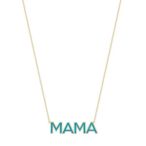 Enamel Letters Necklace For Mom Personalized Pendant