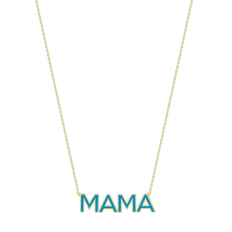 Enamel Letters Necklace For Mom Personalized Pendant