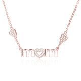 Personalized CZ Mom Necklace for Mother's Gift