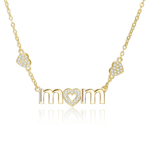 Personalized CZ Mom Necklace for Mother's Gift