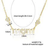 Personalized CZ Mom Necklace for Mother's Gift