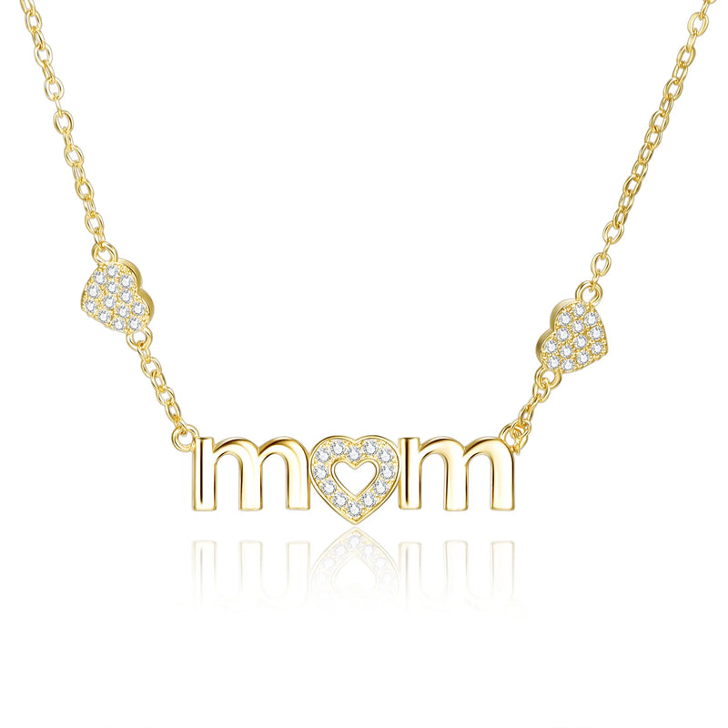 Personalized CZ Mom Necklace for Mother's Gift