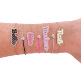 Personalized Name Bracelet with Zirconia Nameplate for Women