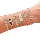Personalized Name Bracelet with Zirconia Nameplate for Women