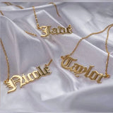 Name Choker Necklace Personalized Letter Necklace Stainless Steel Jewelry