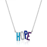 Custom Name Enamel Necklace Zirconia Stainless Steel Jewelry