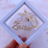 Custom Zircon Script Name Necklace