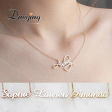 Personalized Name Necklace Stainless Steel Letters Choker Jewelry Mother Gift