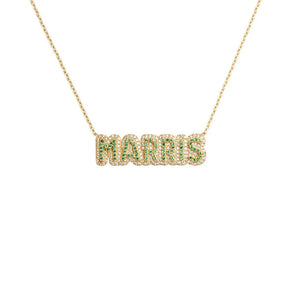 Zircon Letter Birthstone Pendant Necklace-Plated Jewelry