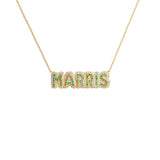 Zircon Letter Birthstone Pendant Necklace-Plated Jewelry