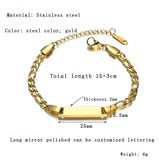 Personalized Baby ID Engraved Bracelet with Letter Pendant