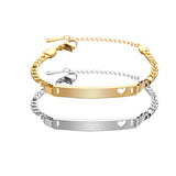 Personalized Baby ID Engraved Bracelet with Letter Pendant