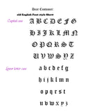 Shoe-buckle Old English Font Stainless Steel Charms
