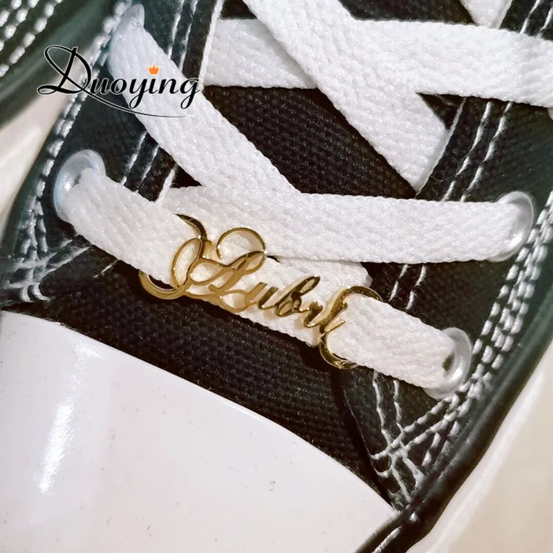 Personalized Shoe-buckle Jewelry Name Tags Stainless Steel Charms