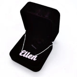 Minimalist Nameplate Necklace with Dripping Oil Pendant Choker