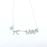 Minimalist Nameplate Necklace with Dripping Oil Pendant Choker