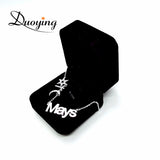 Minimalist Nameplate Necklace with Dripping Oil Pendant Choker