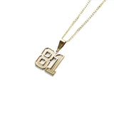 Number Choker Necklace Varsity Number Stainless Steel Pendant Numeral Jewelry