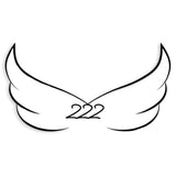 Number Necklace Angel Wings Pendant Steel Nameplate Necklace