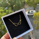 Number Necklace Angel Wings Pendant Steel Nameplate Necklace