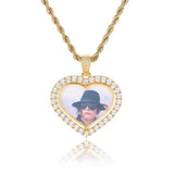 Personalized Heart Pendant Necklace with Zirconia