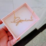 Crystal Initial Letters Name Pendant Necklace